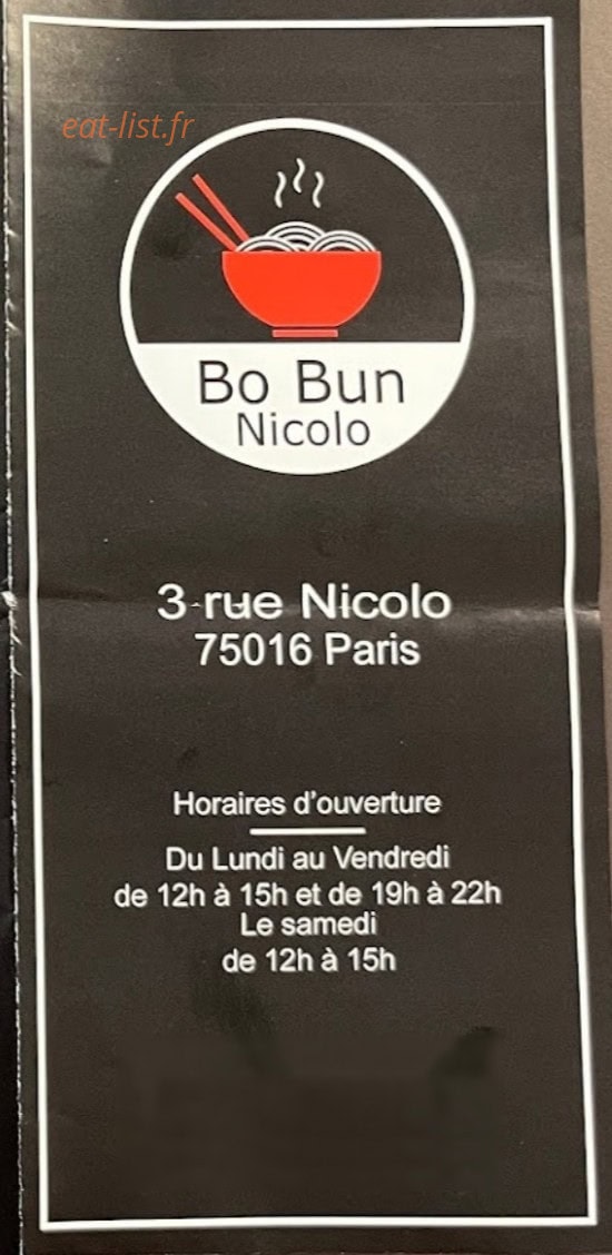 Bo Bun Nicolo — carte page 1