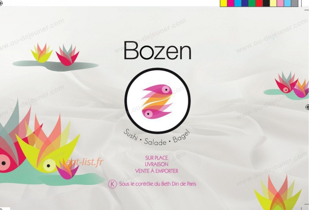 Bozen Sushi — carte page 1