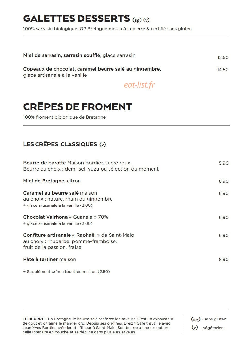 Breizh Café Passy — carte page 5