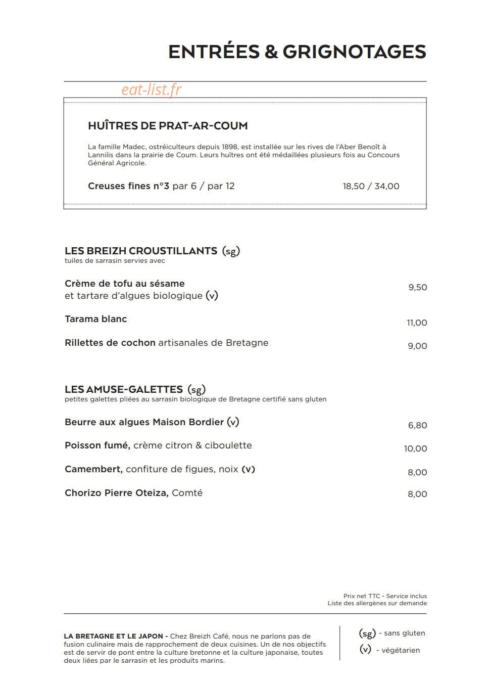 Breizh Café Passy — carte page 2
