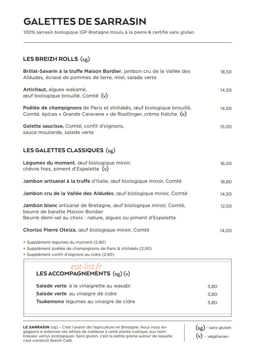 Breizh Café Passy — carte page 3