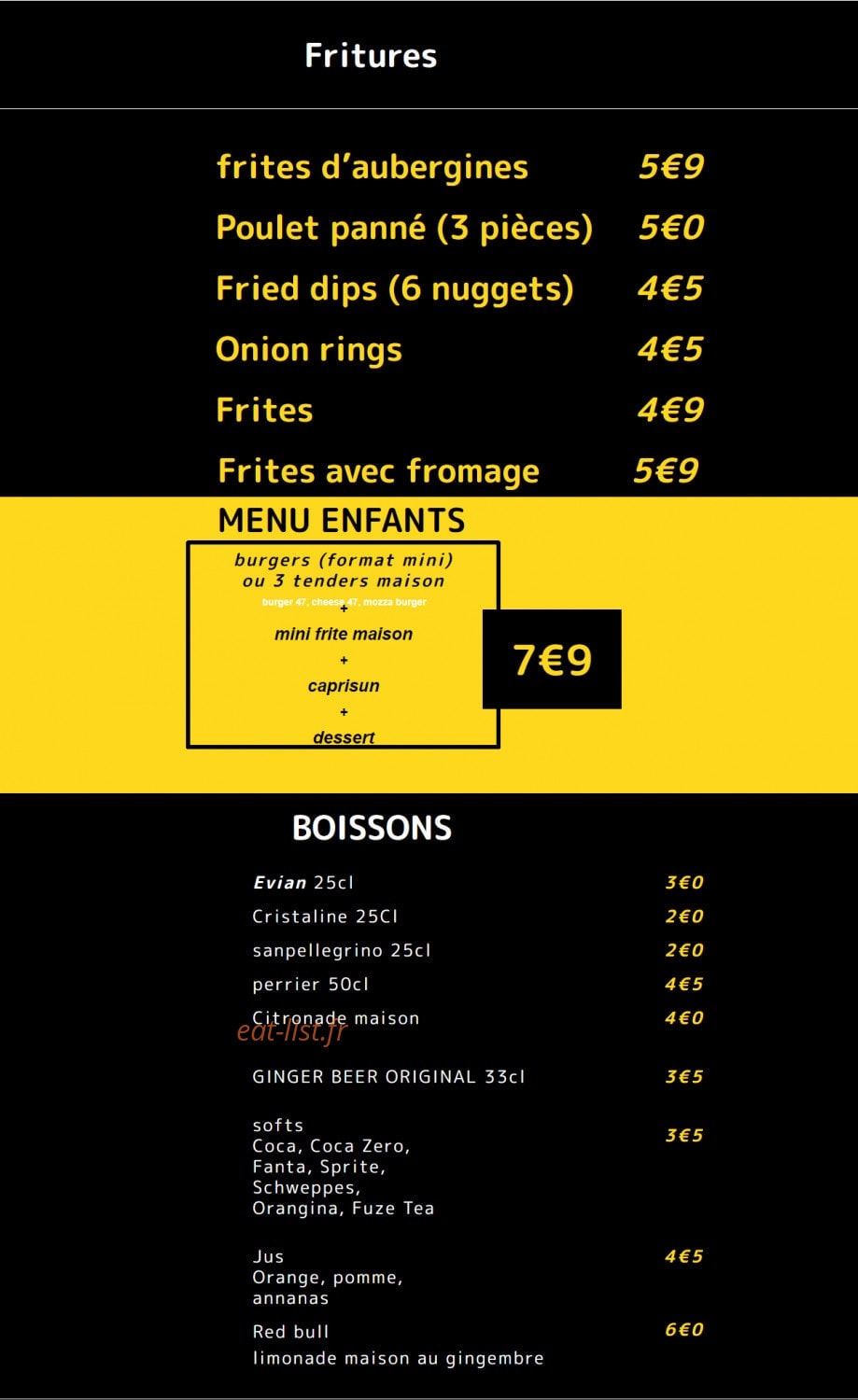 burger 47 — carte page 2