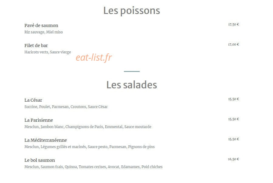 Café 55 — carte page 2