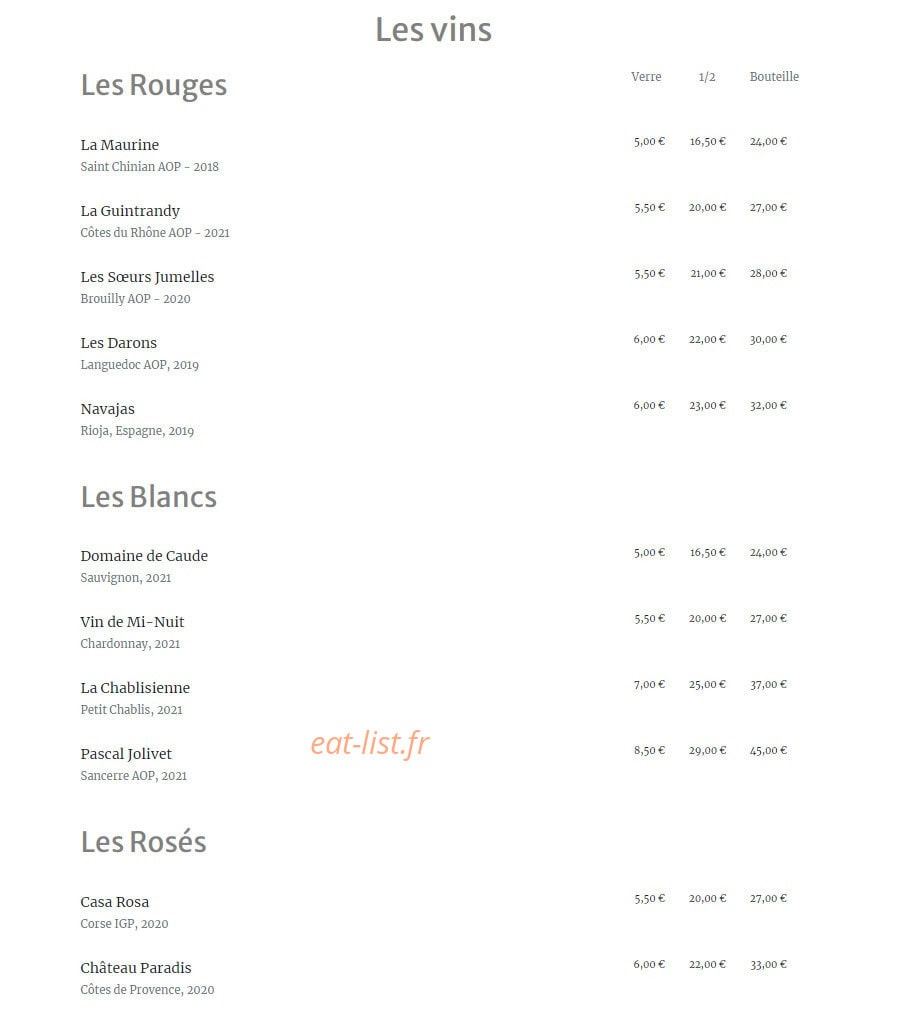 Café 55 — carte page 5