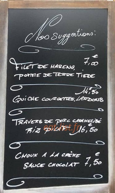 Café à la Fontaine — carte page 1