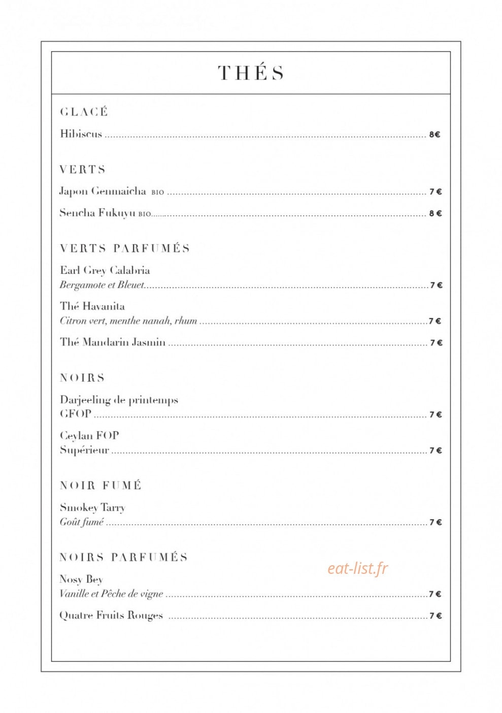 Café de l'Homme — carte page 4