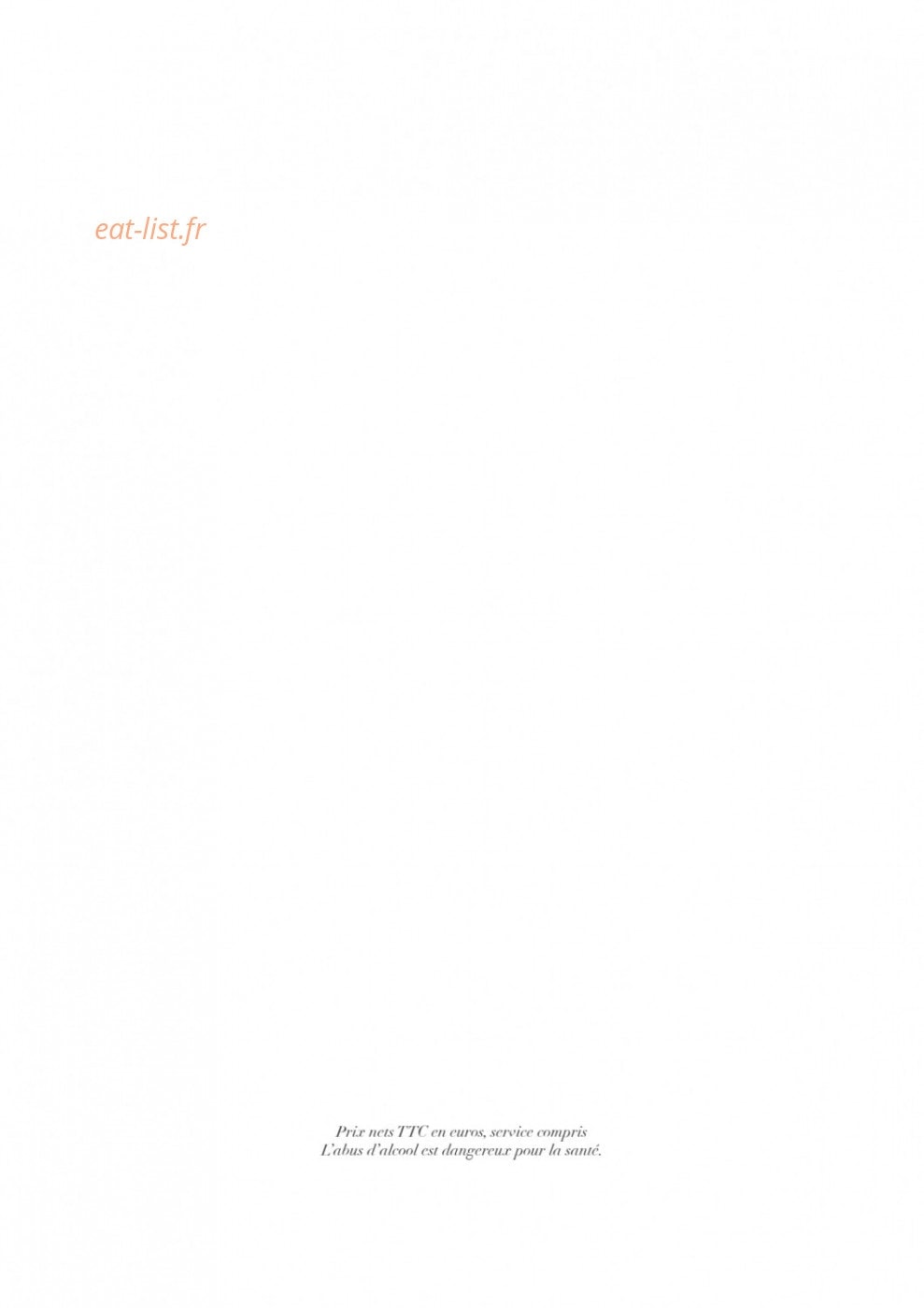 Café de l'Homme — carte page 19