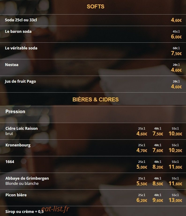 Café Le Passy — carte page 10