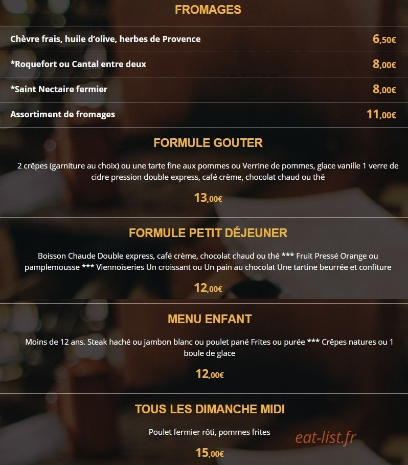 Café Le Passy — carte page 5