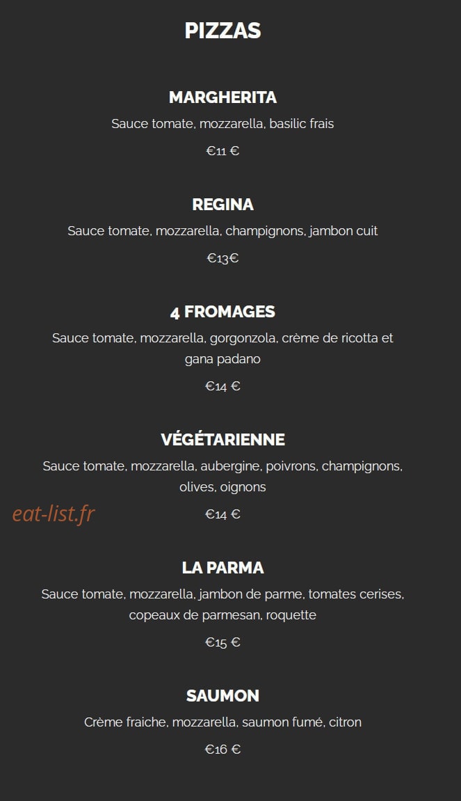 Chez Arlette — carte page 4