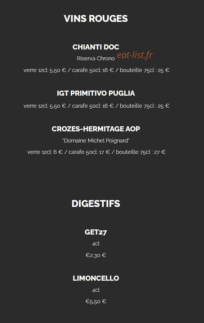Chez Arlette — carte page 9