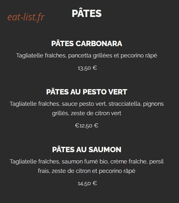 Chez Arlette — carte page 3