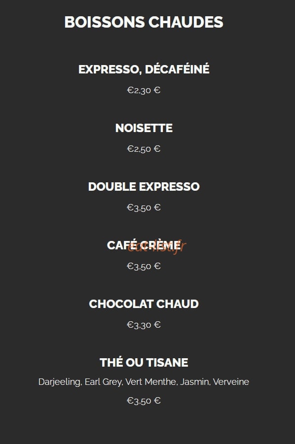 Chez Arlette — carte page 6