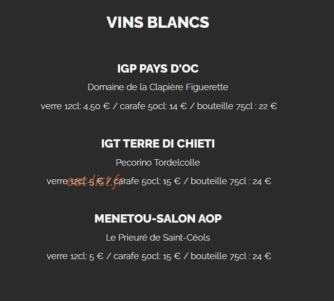 Chez Arlette — carte page 7