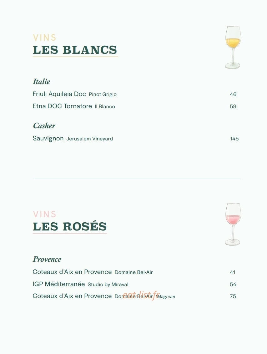 Chez Cézanne — carte page 11