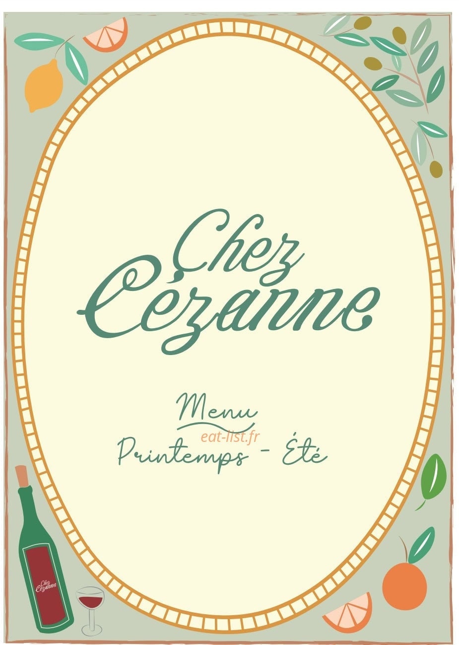 Chez Cézanne — carte page 1