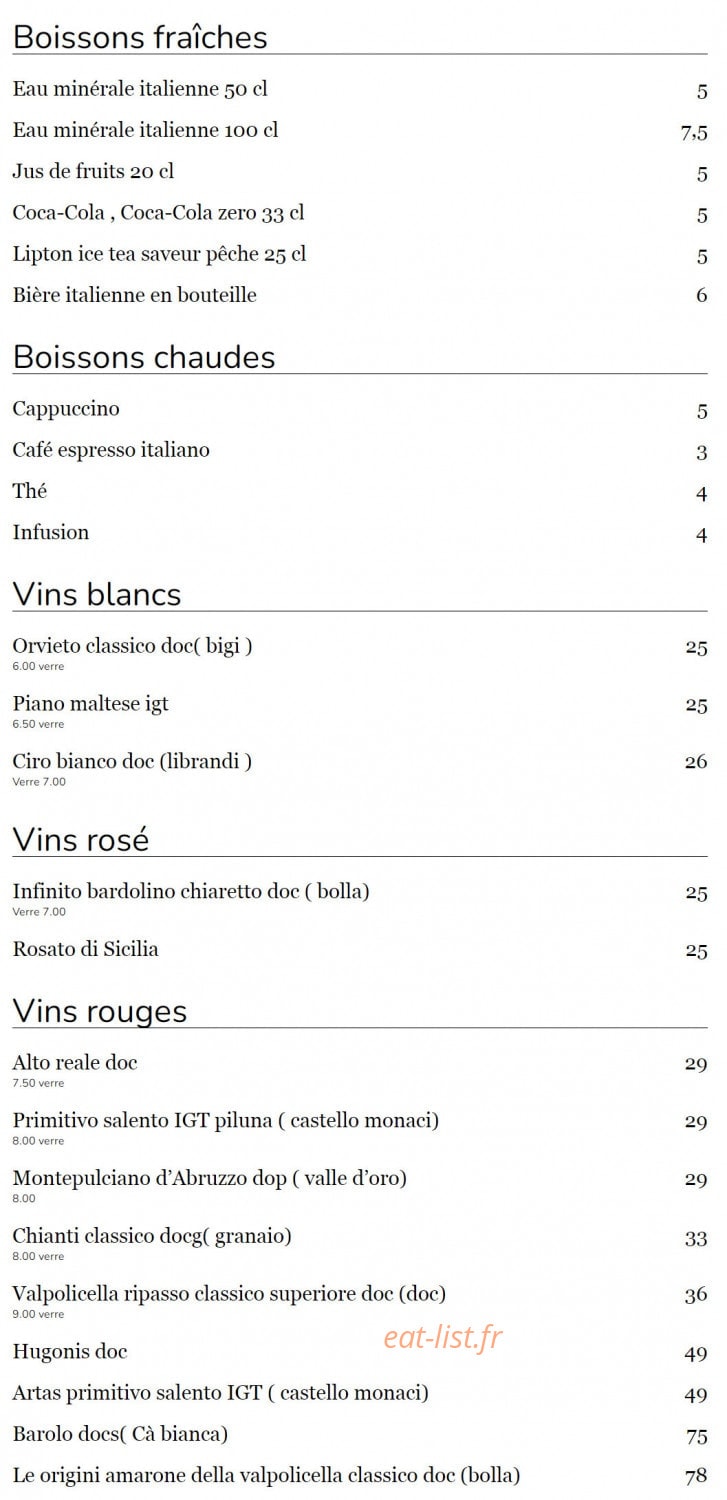 Chez Filiberto — carte page 5