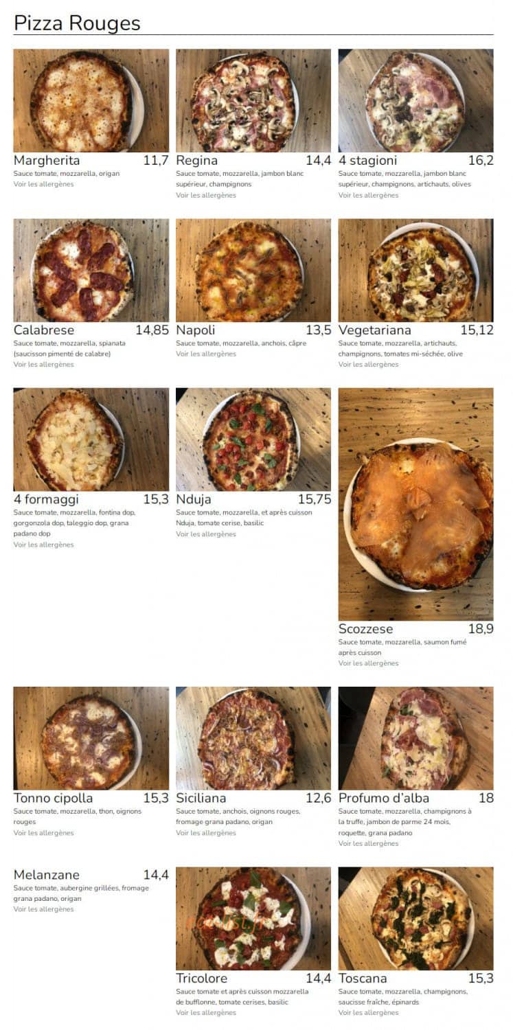 Chez Filiberto — carte page 8