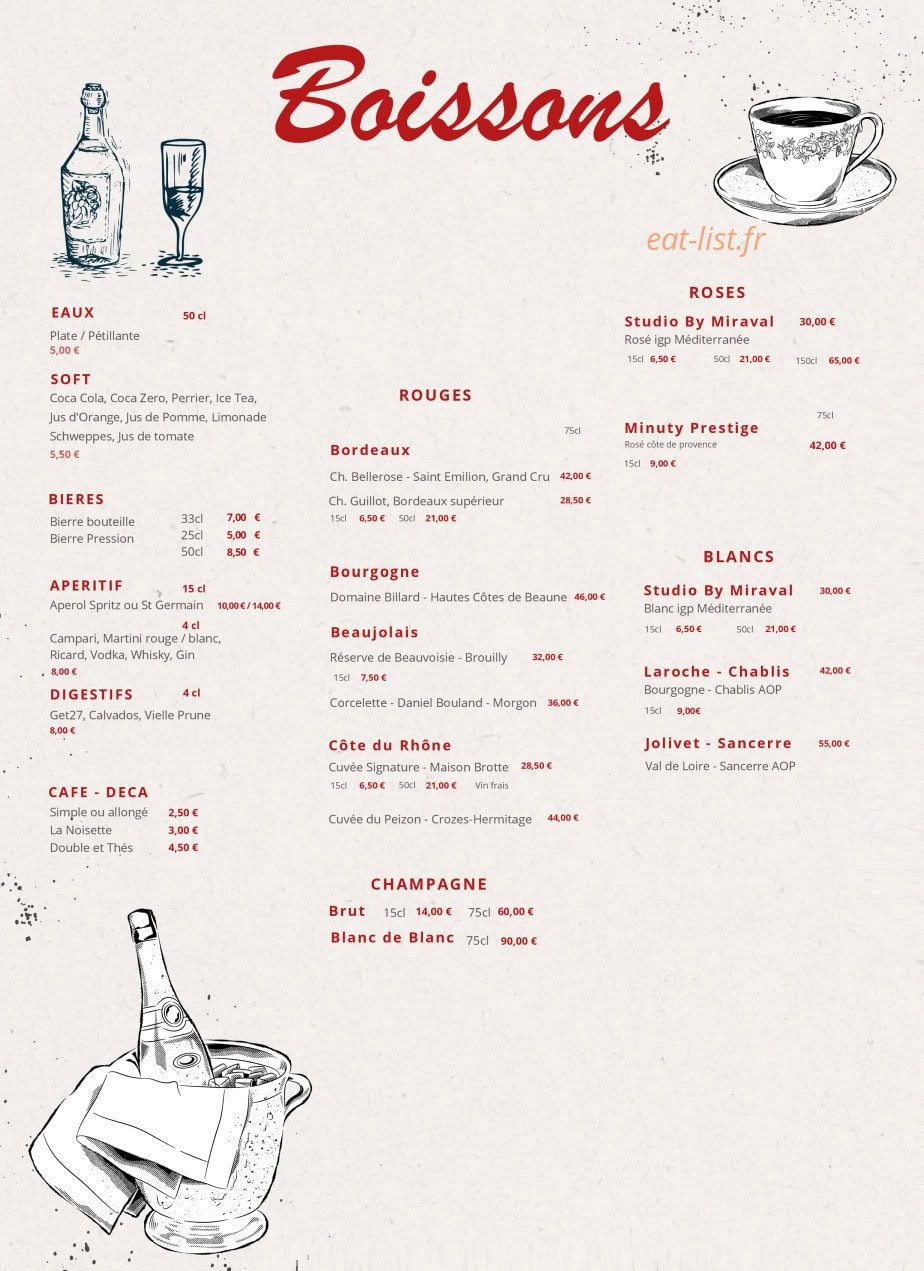 Chez Mireille — carte page 3