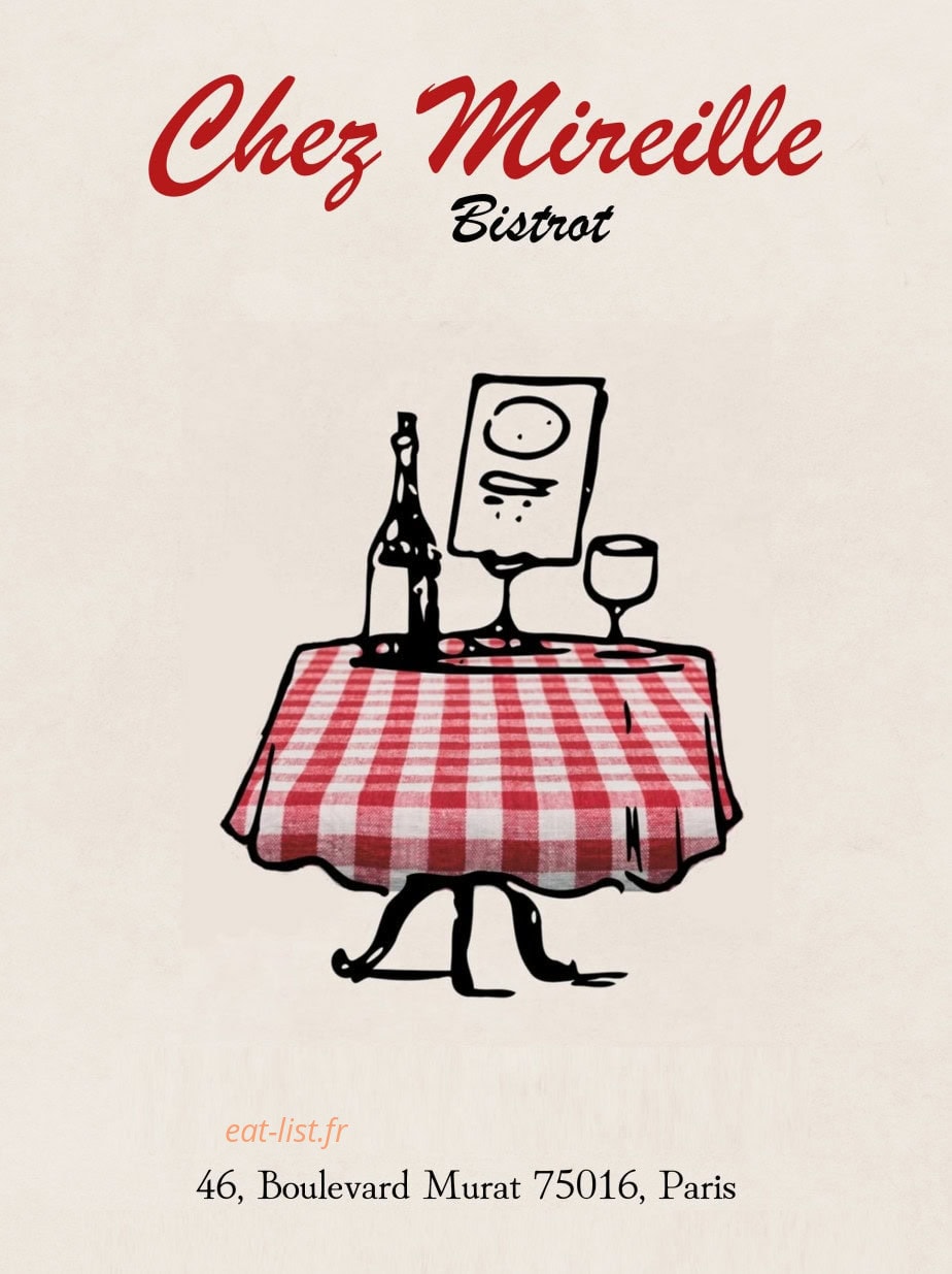 Chez Mireille — carte page 1