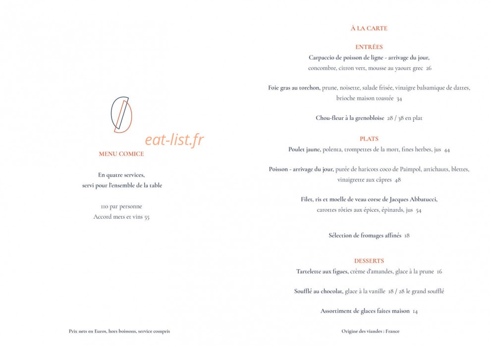Comice — carte page 1
