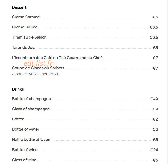 Comptoir du 16 — carte page 2