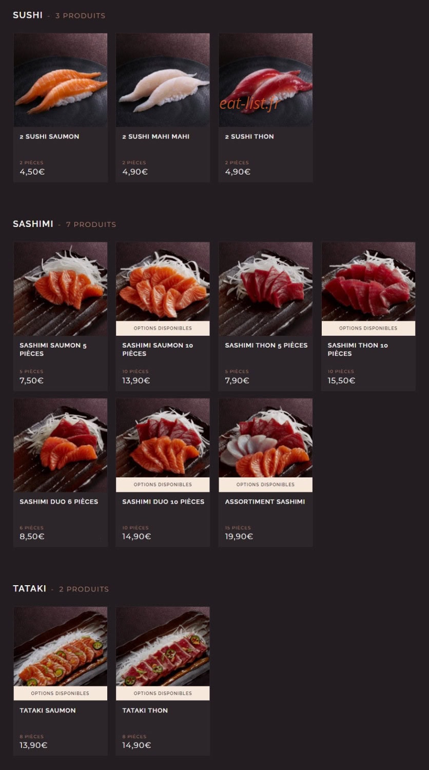 Côté Sushi — carte page 8