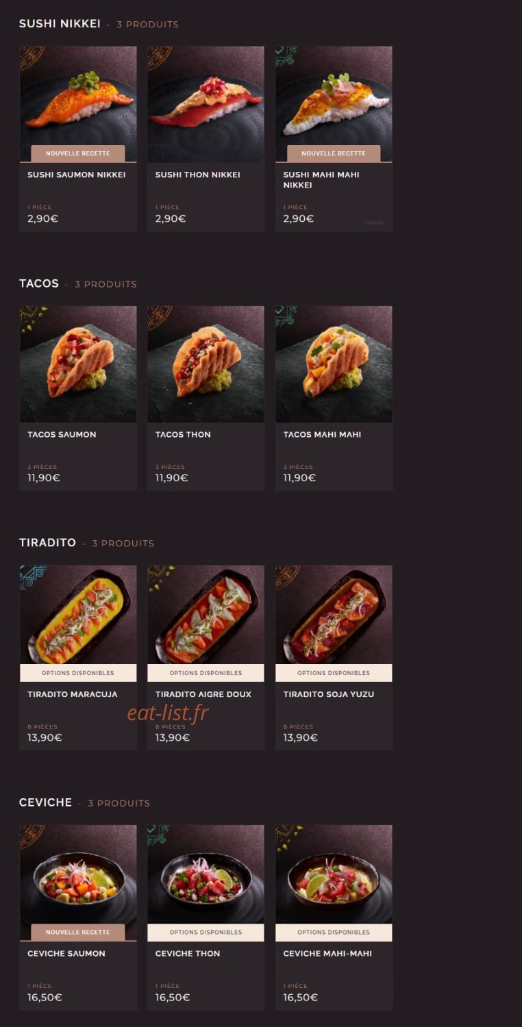 Côté Sushi — carte page 5