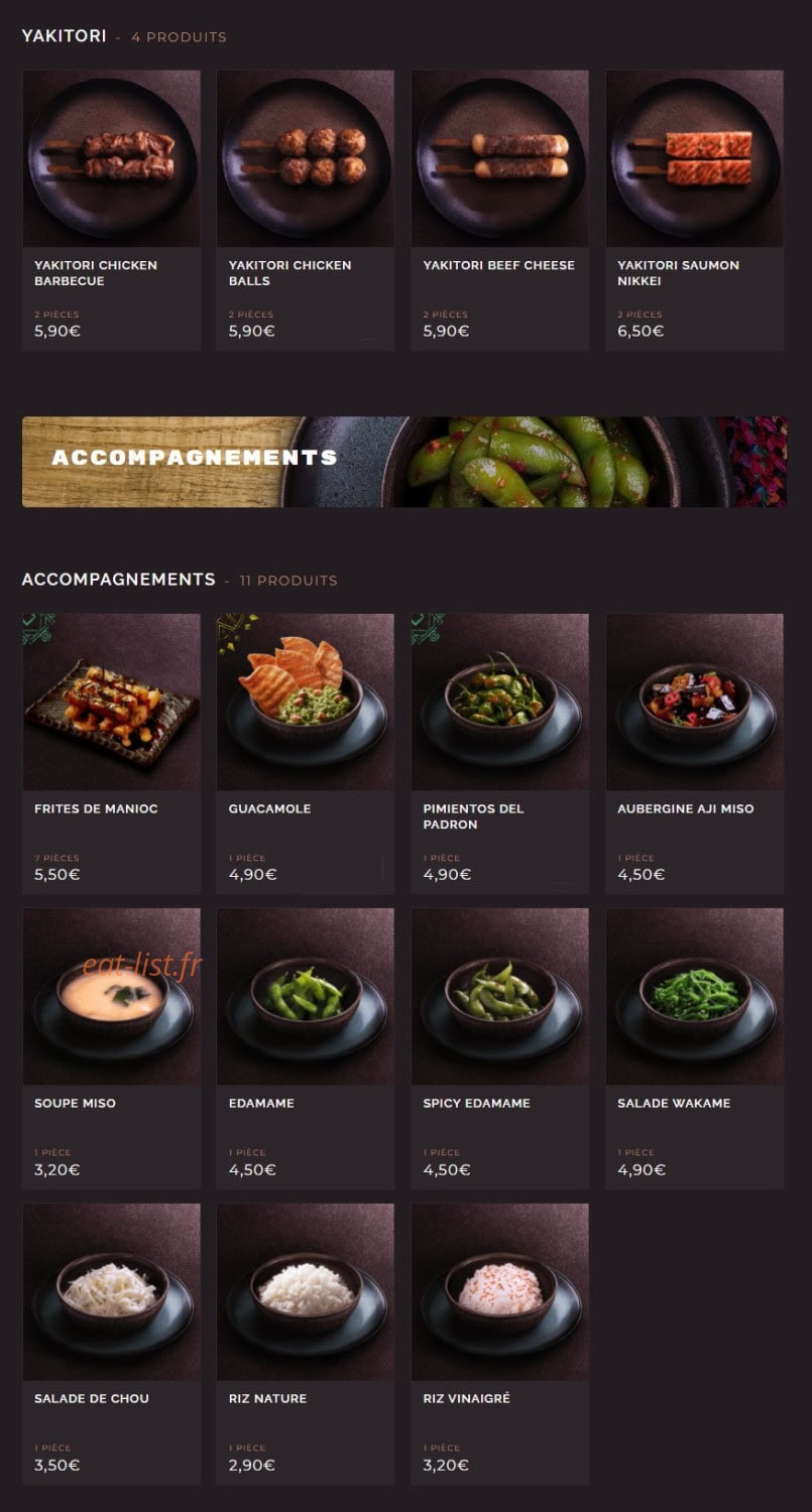 Côté Sushi — carte page 11