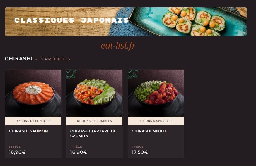 Côté Sushi — carte page 6