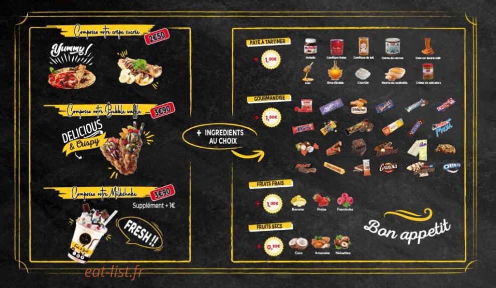 Crêpe Station — carte page 1