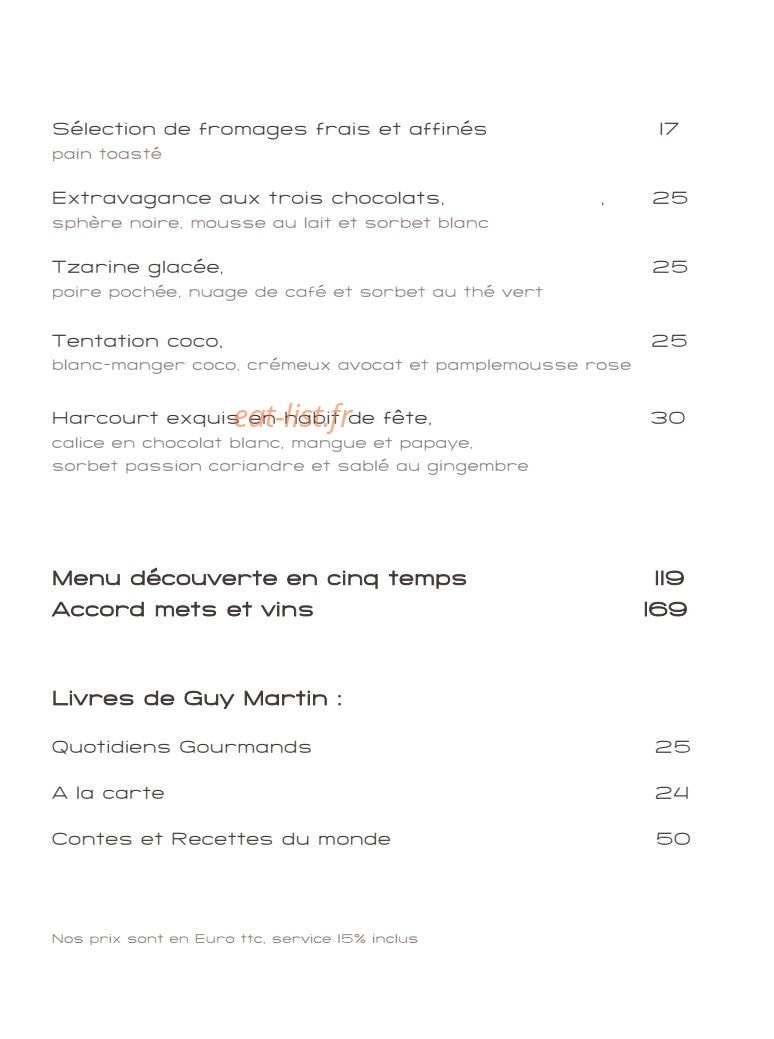 Cristal room — carte page 2