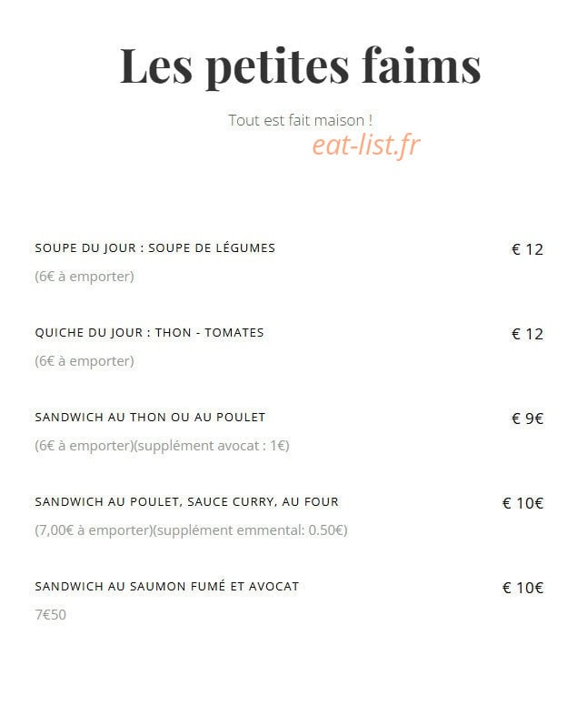 Daylice Café — carte page 2