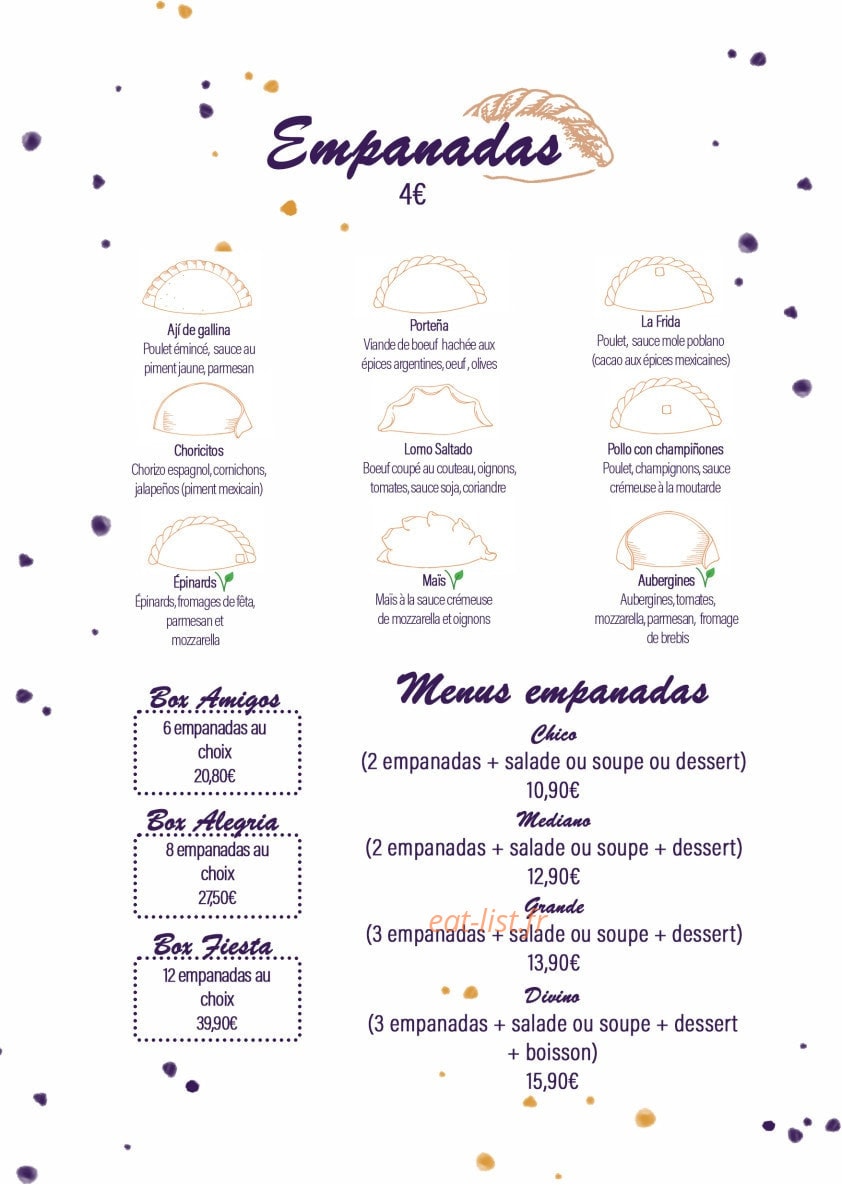 Divina Empanada — carte page 1