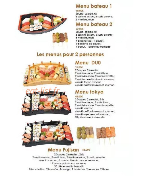 Dream Sushi — carte page 14