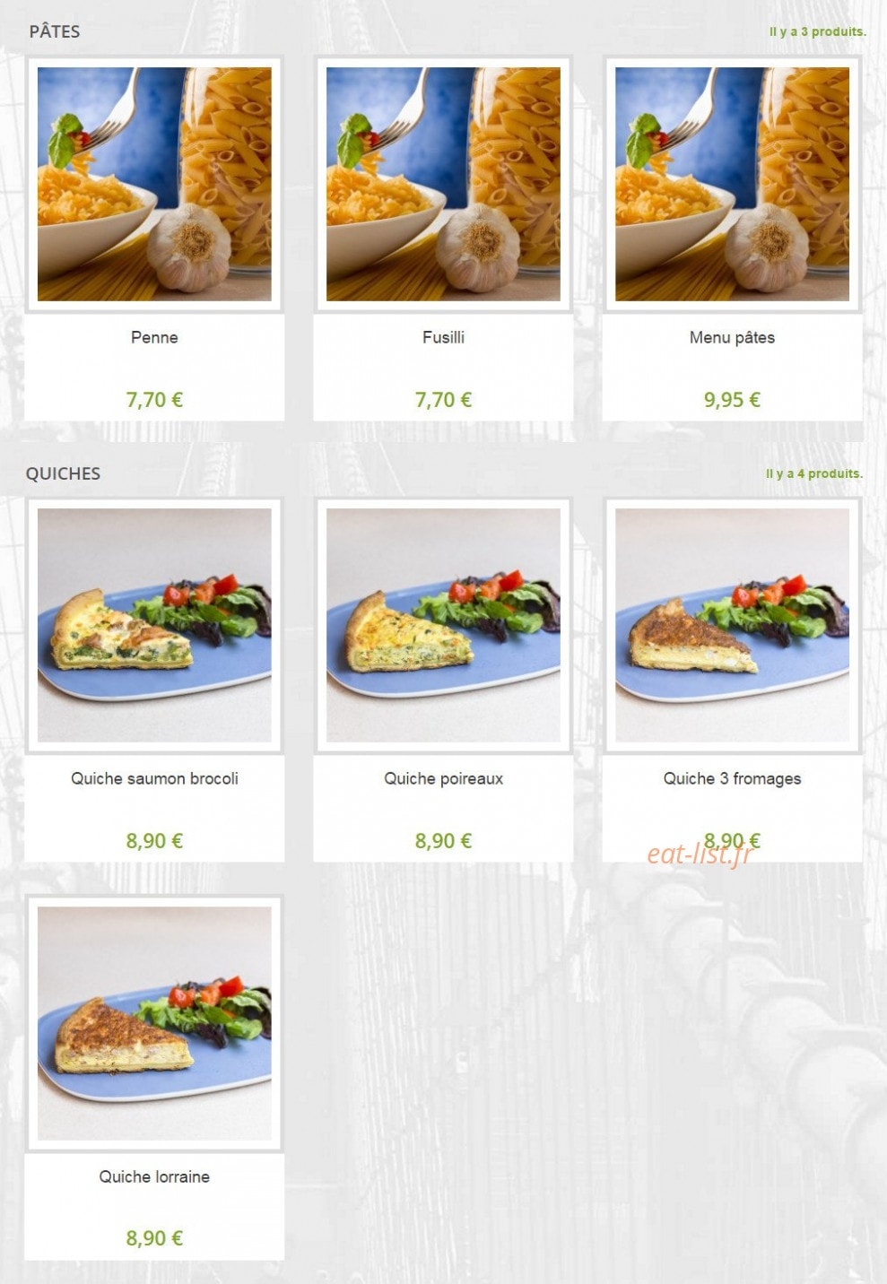 Fresh — carte page 4