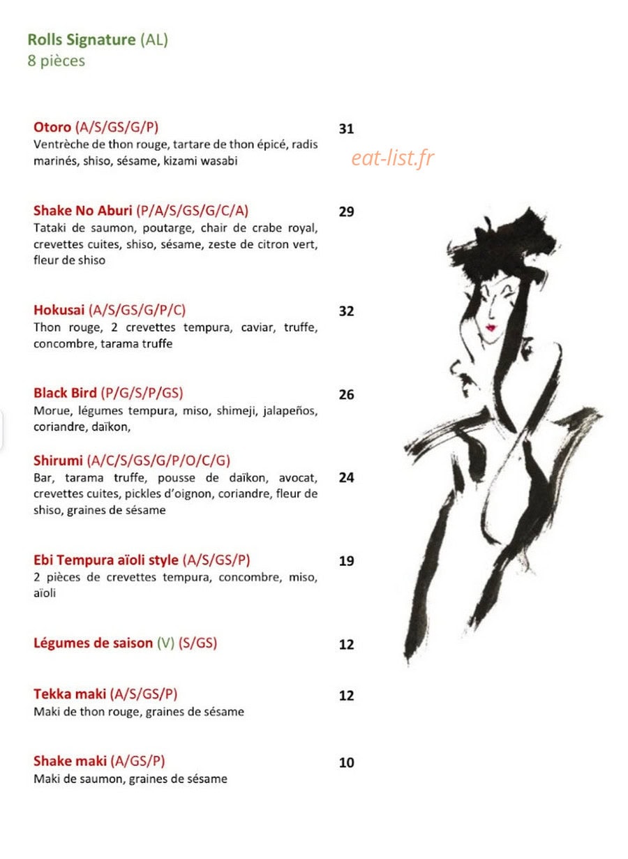 Hokusaï Restaurant — carte page 5