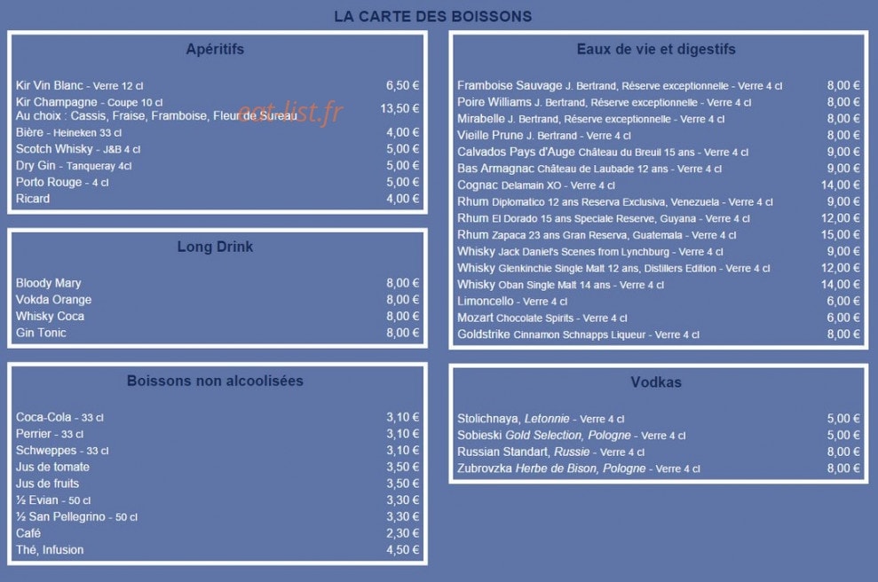 Huîtres et saumons de passy — carte page 3