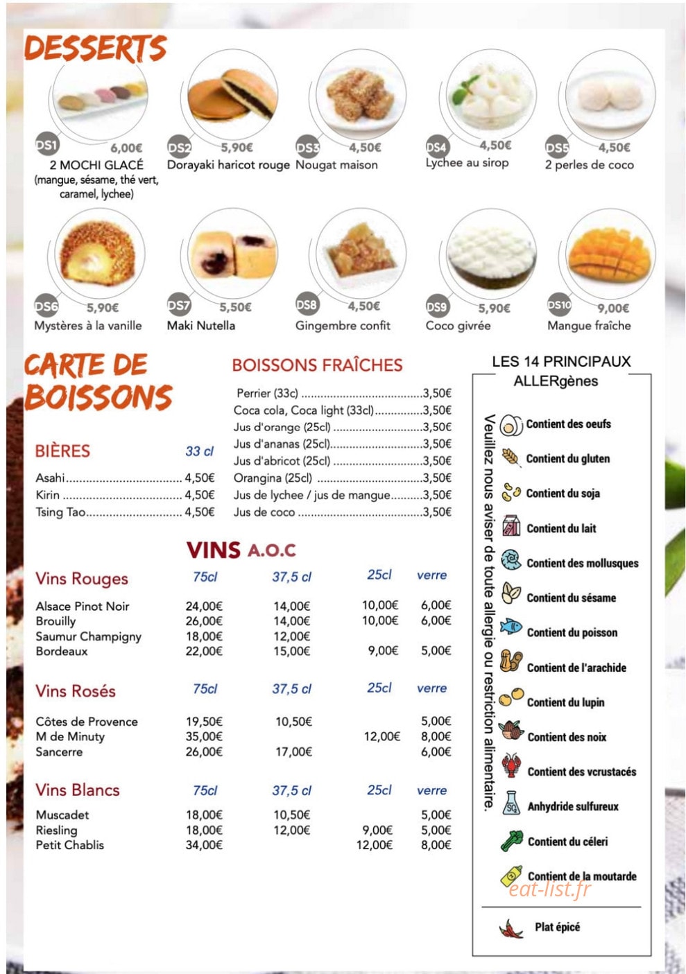 Ki Sushi — carte page 12