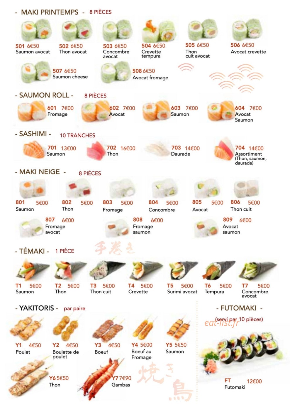 Ki Sushi — carte page 2
