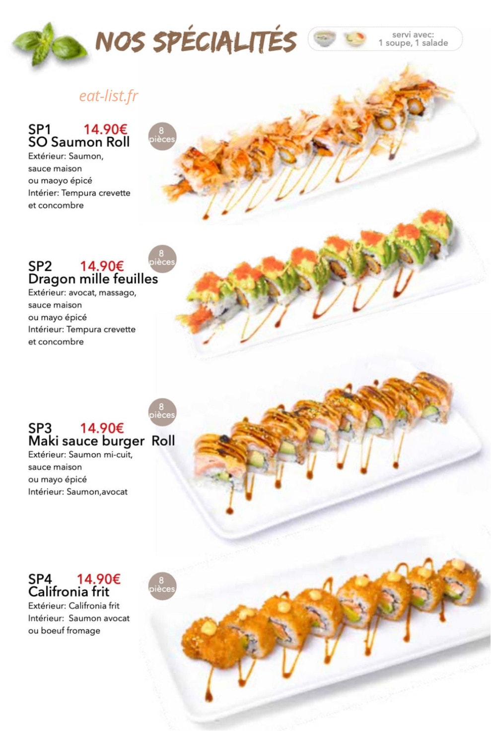 Ki Sushi — carte page 9
