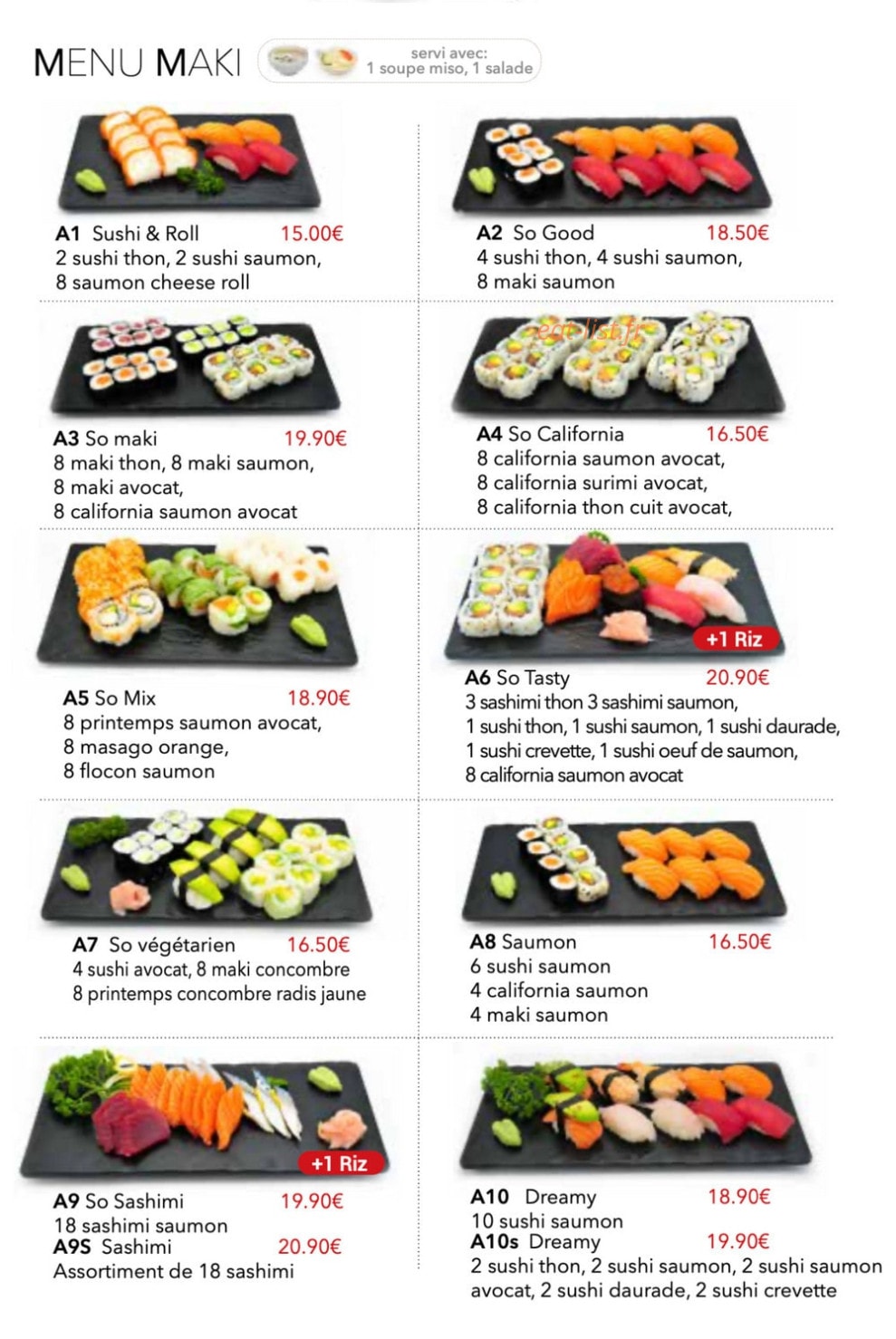 Ki Sushi — carte page 10
