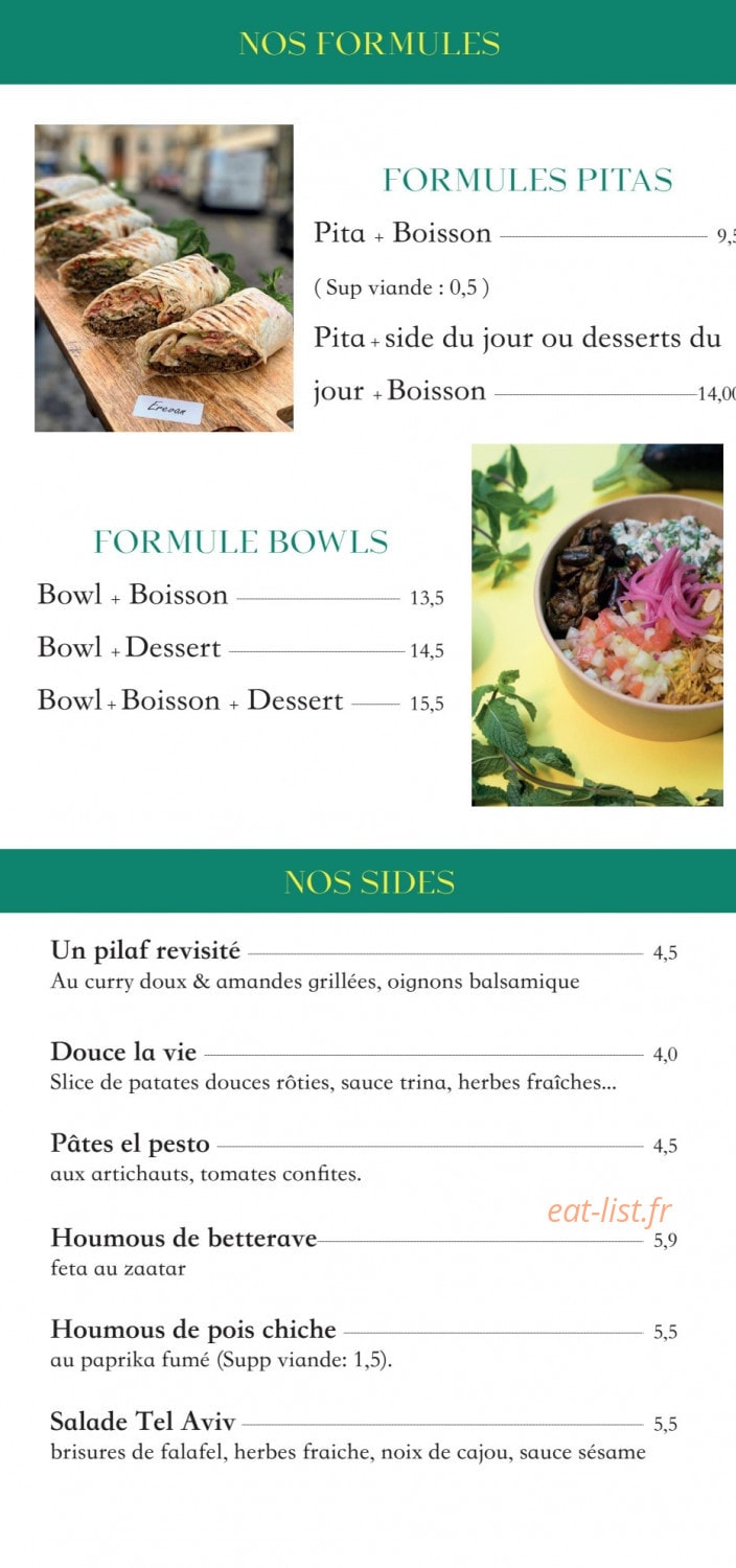 Kitchen & Pita — carte page 2