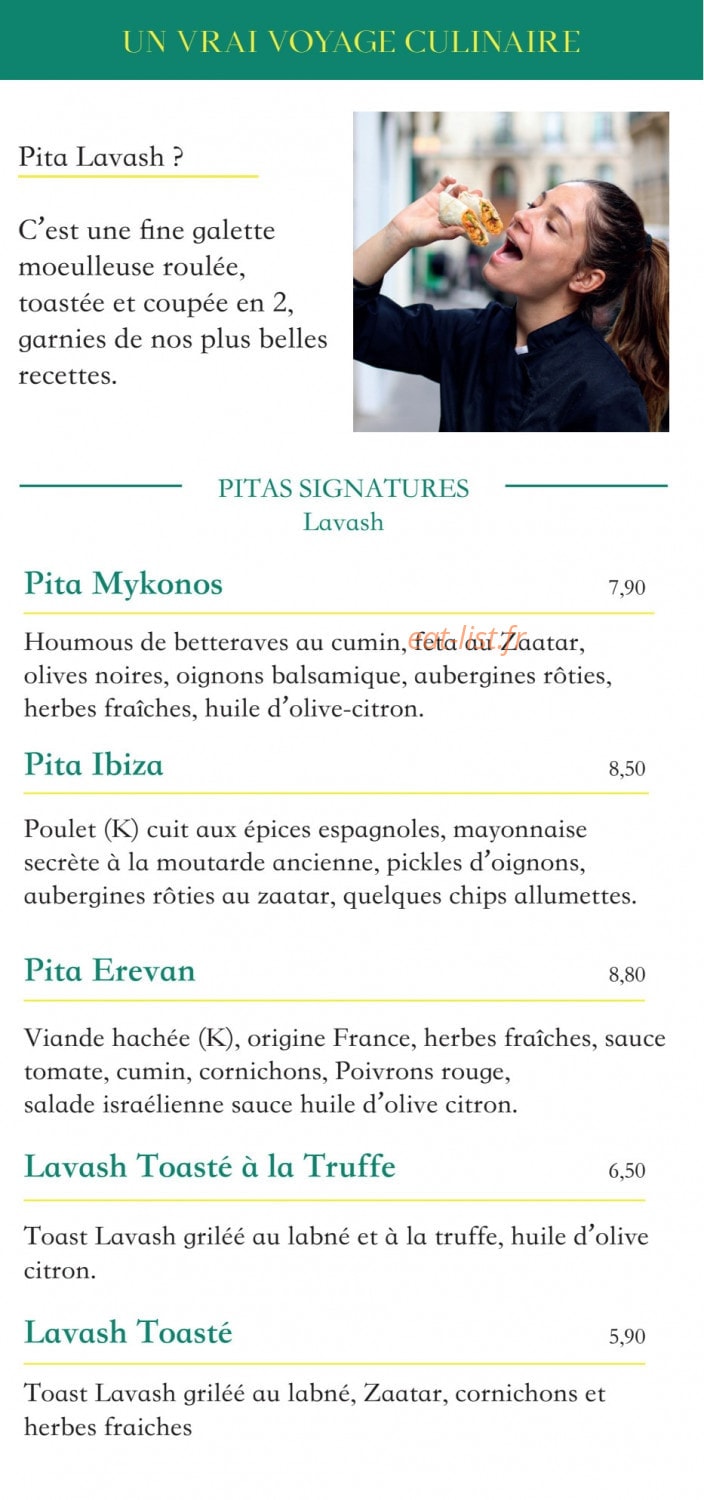 Kitchen & Pita — carte page 4