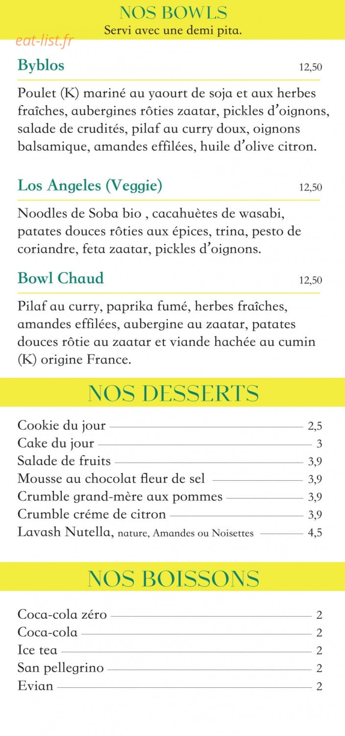 Kitchen & Pita — carte page 5