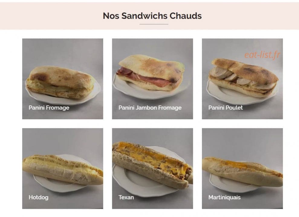 L'Atelier des Pains & co — carte page 9