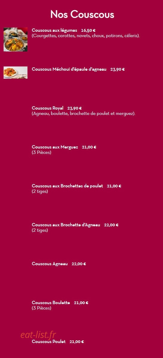 L'Etoile Longchamp — carte page 2