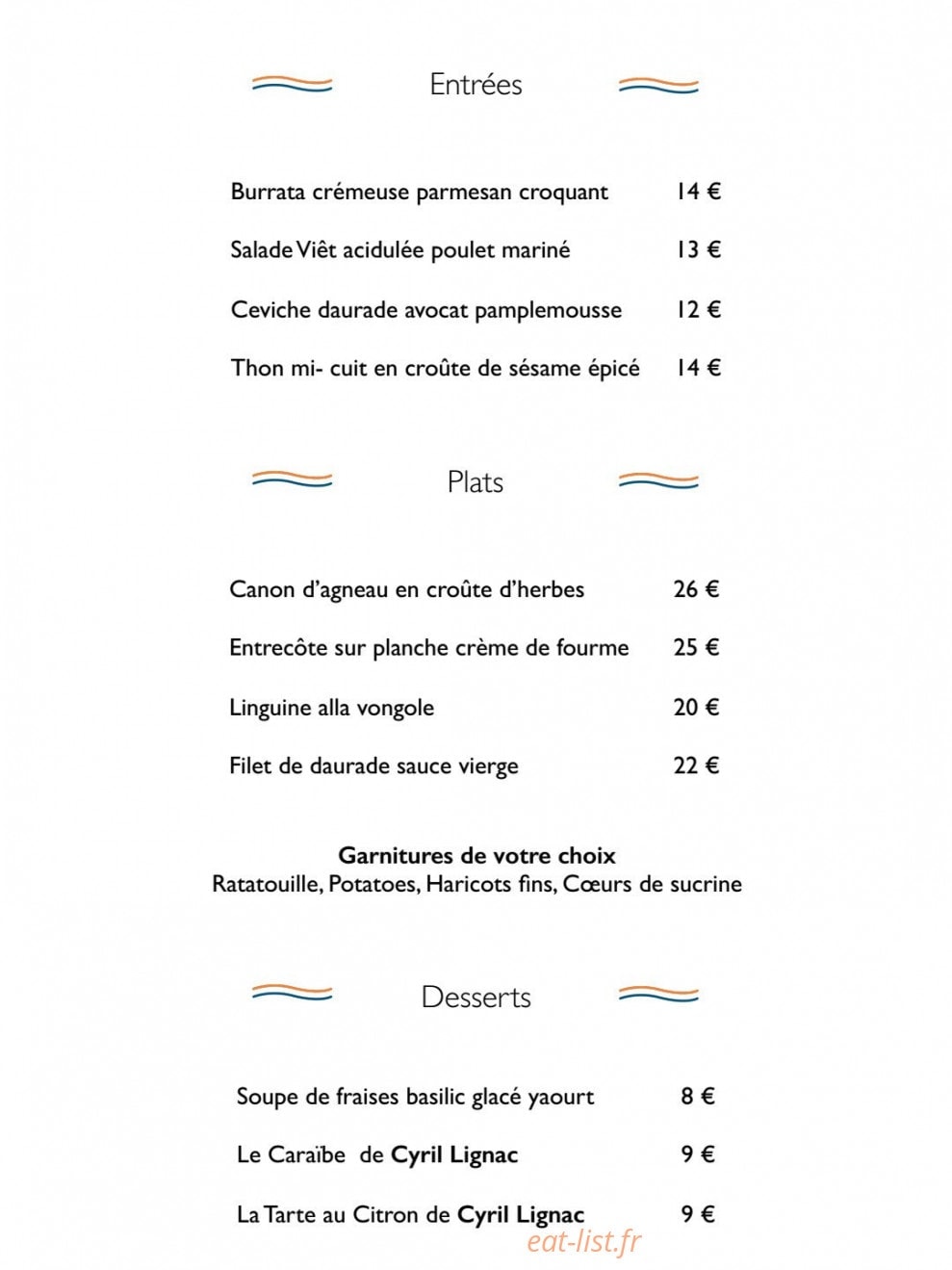 L'instant by Le Paris — carte page 1
