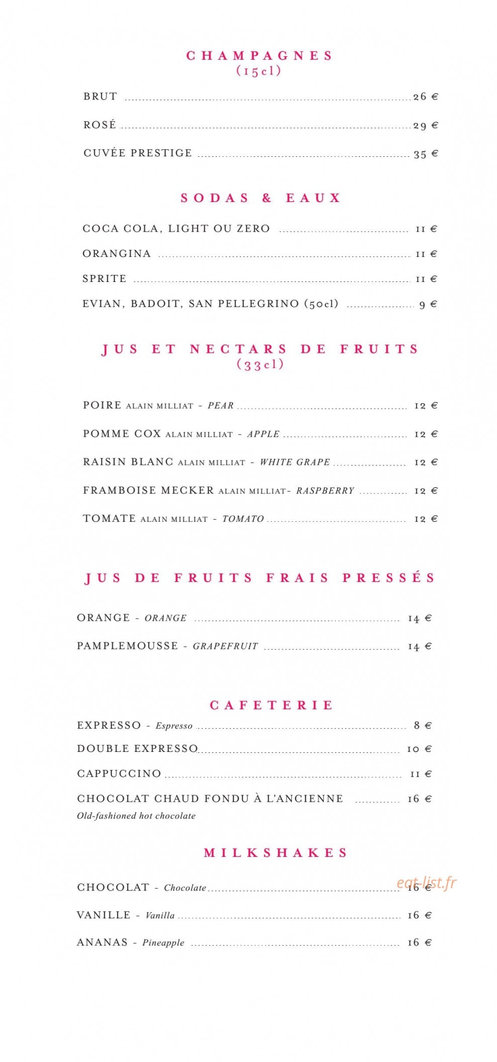 La Bauhinia — carte page 8