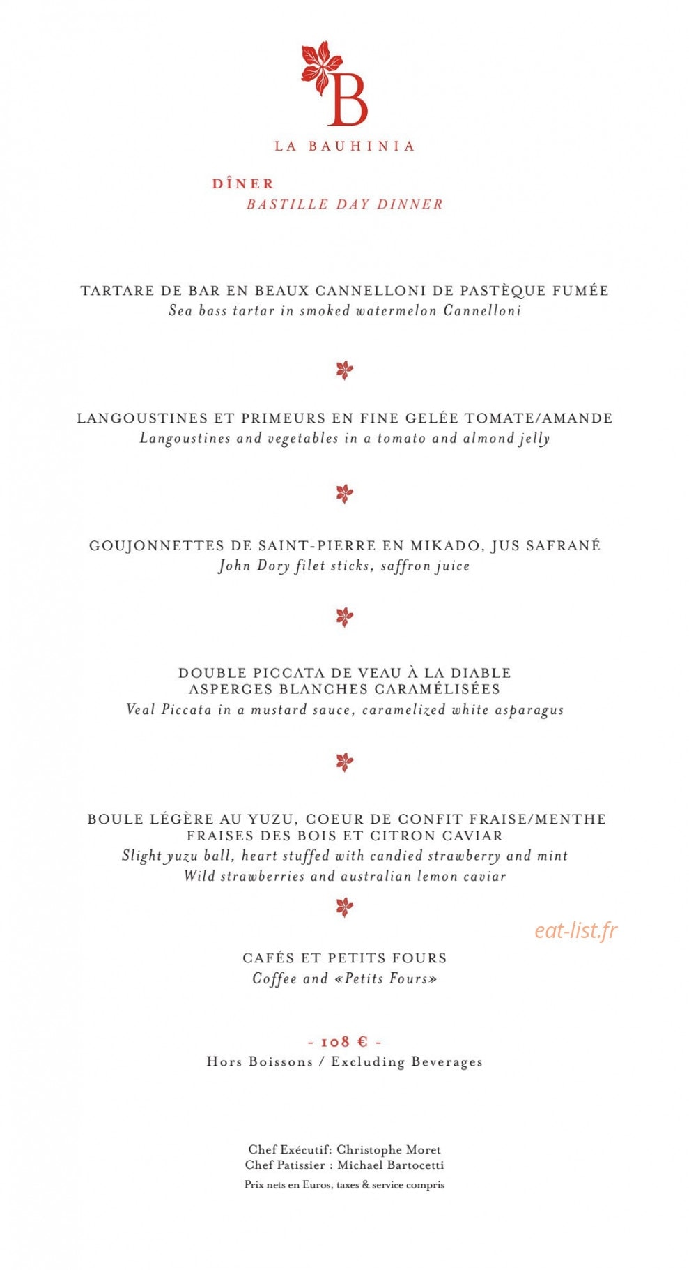 La Bauhinia — carte page 19